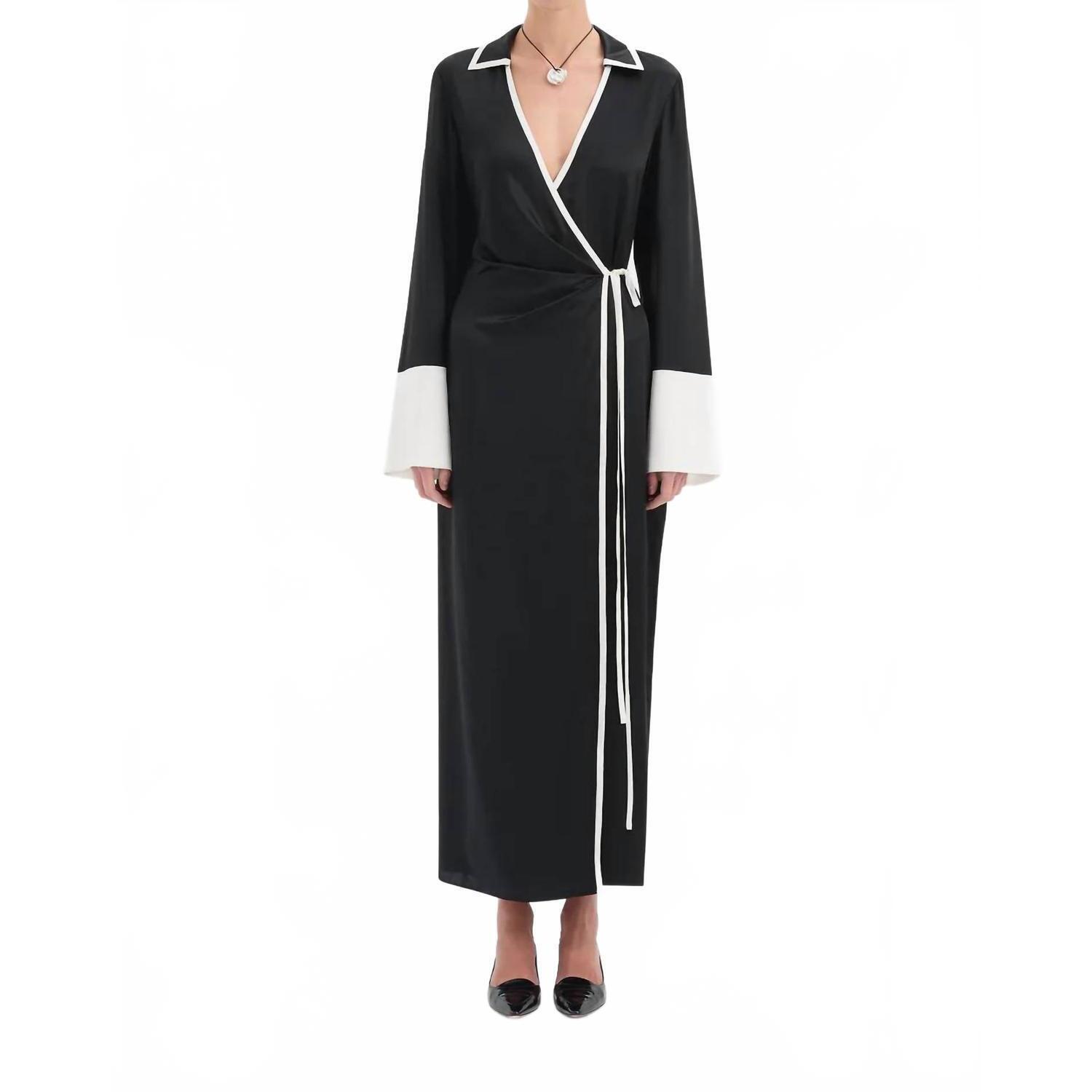 New Sir. Yasmine Wrap Shirt Dress In Black